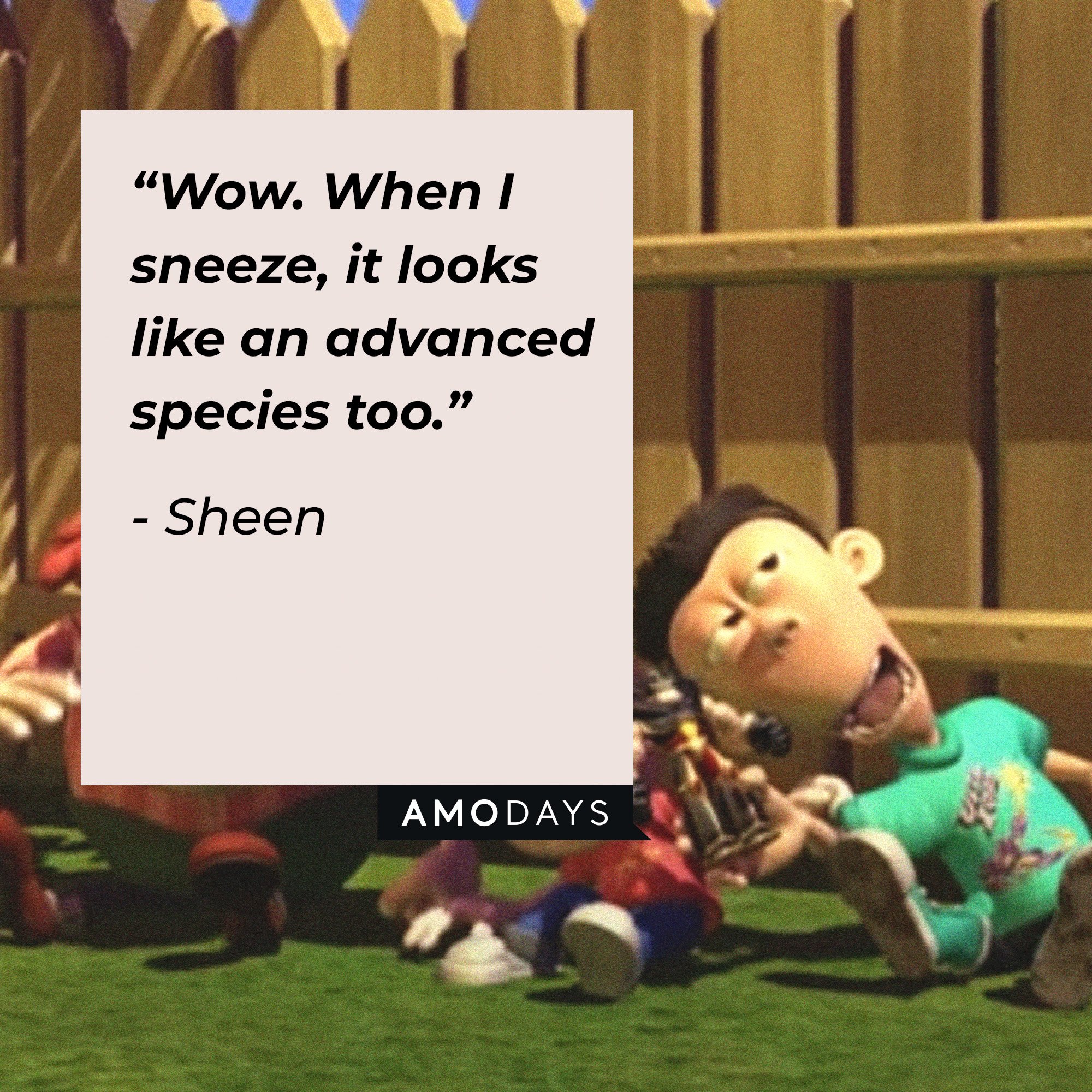 Sheen’s quote: “Wow. When I sneeze, it looks like an advanced species too.” | Image: AmoDays
