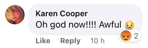 A comment left on a Facebook video of Guada Kelly getting a tattoo in 2023 | Source: facebook.com/DailyMail