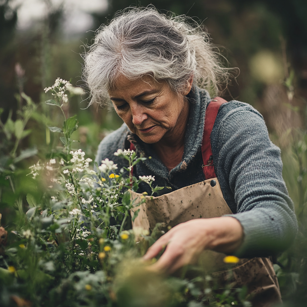 A woman in the garden | Source: Midjourney