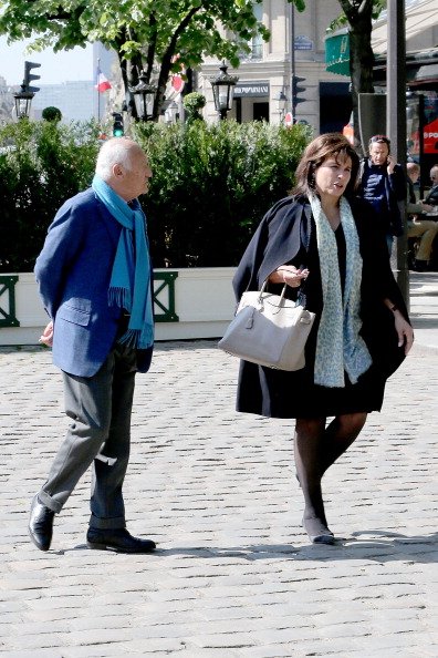 Anne Sinclair et Pierre Nora à l'église St Germain, le 10 avril 2014 à Paris, France. | Photo : Getty Images Anne Sinclair et Pierre Nora à l'église St Germain, le 10 avril 2014 à Paris, France. | Photo : Getty Images