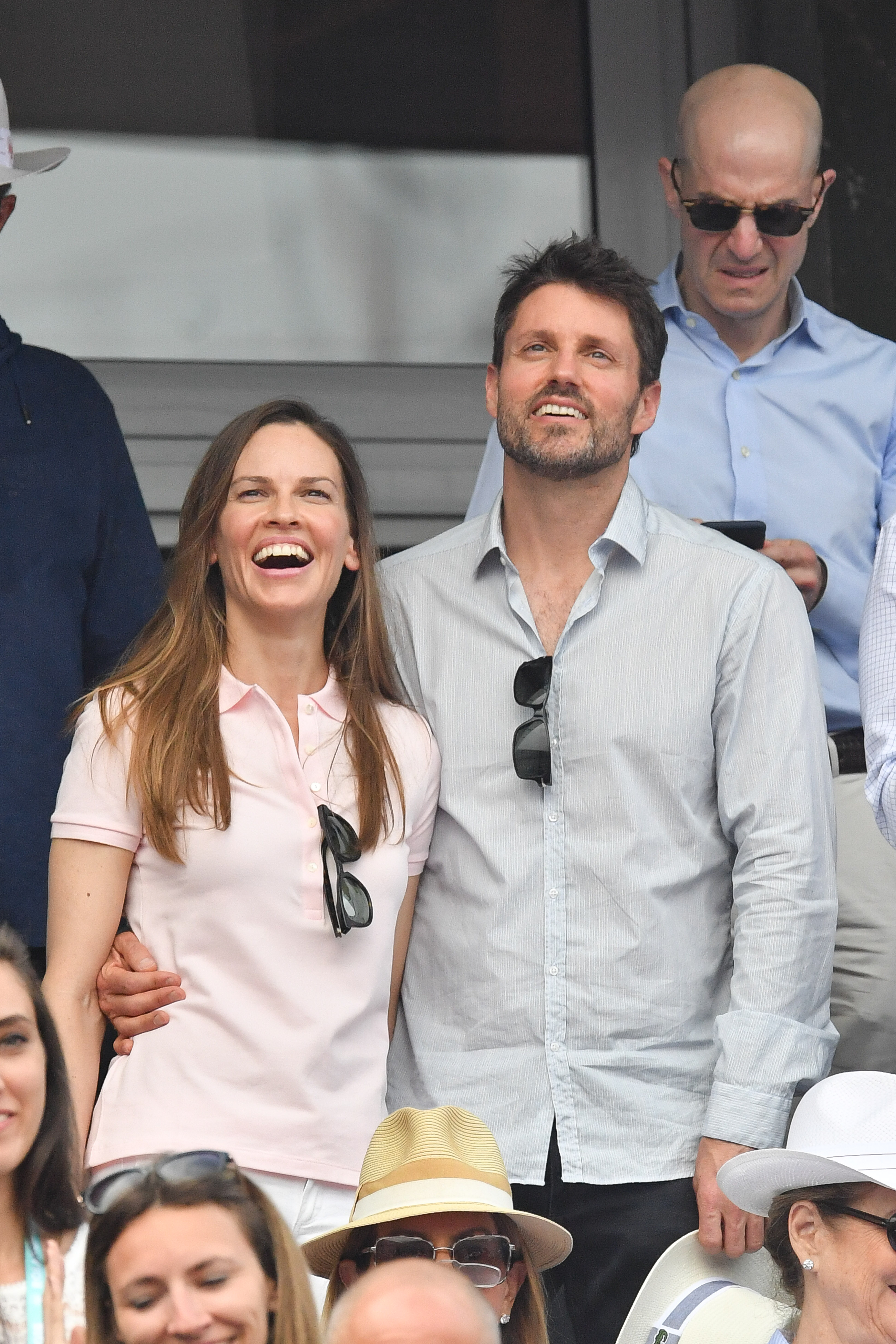 Hilary Swank and Philip Schneider attend the Men Final of the 2018 French Open - Day Fifteen at Roland Garros on June 10, 2018 in Paris, France | Source: Getty Images