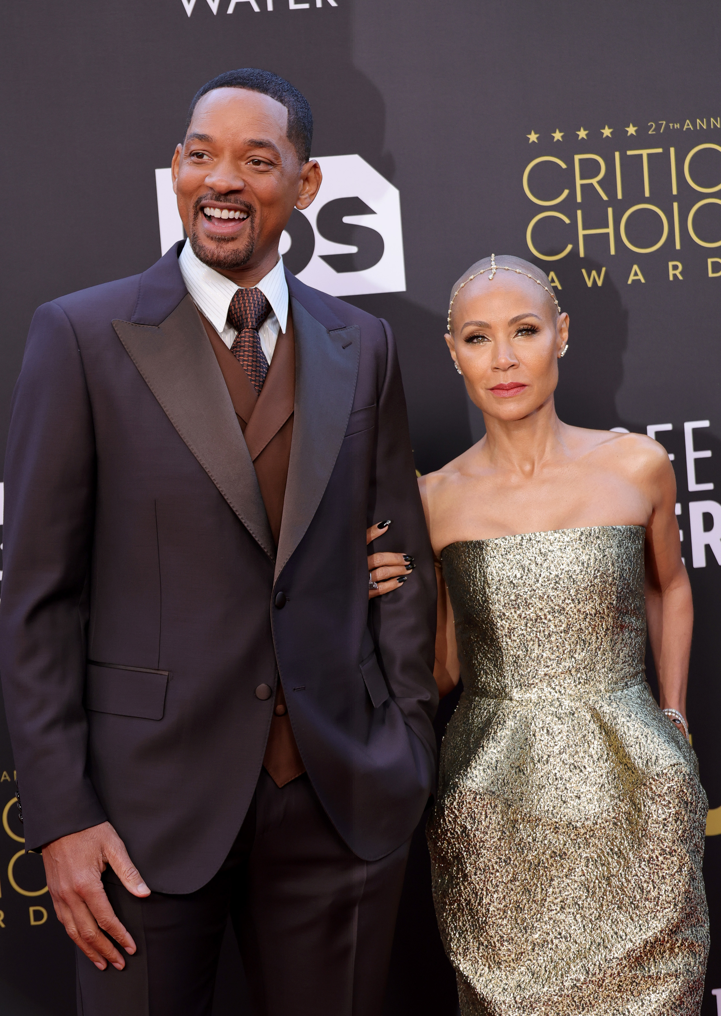 Will Smith and Jada Pinkett Smith at the 27th Annual Critics Choice Awards in Los Angeles, California on March 13, 2022. | Source: Getty Images