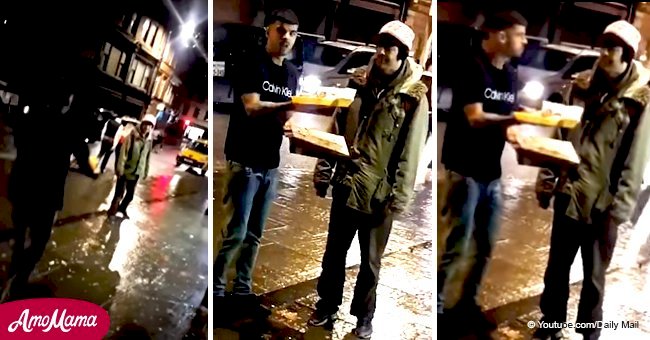 Man filmed slamming takeaway kebab into the face of homeless man sparks outrage