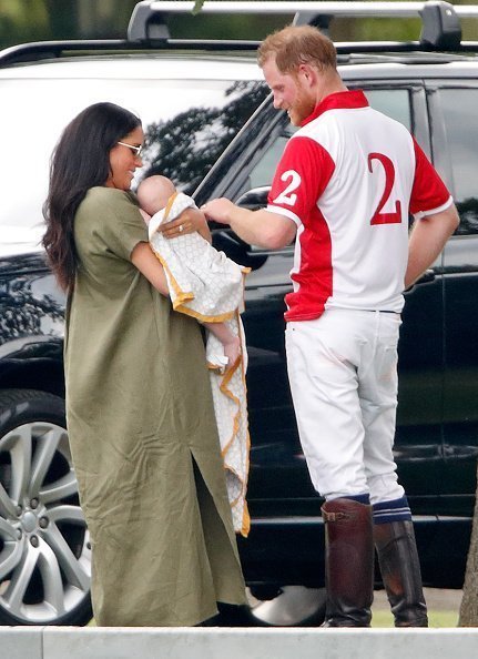 Prince Harry, Meghan, and Archie at Billingbear Polo Club on July 10, 2019 in Wokingham, England. | Photo: Getty Images