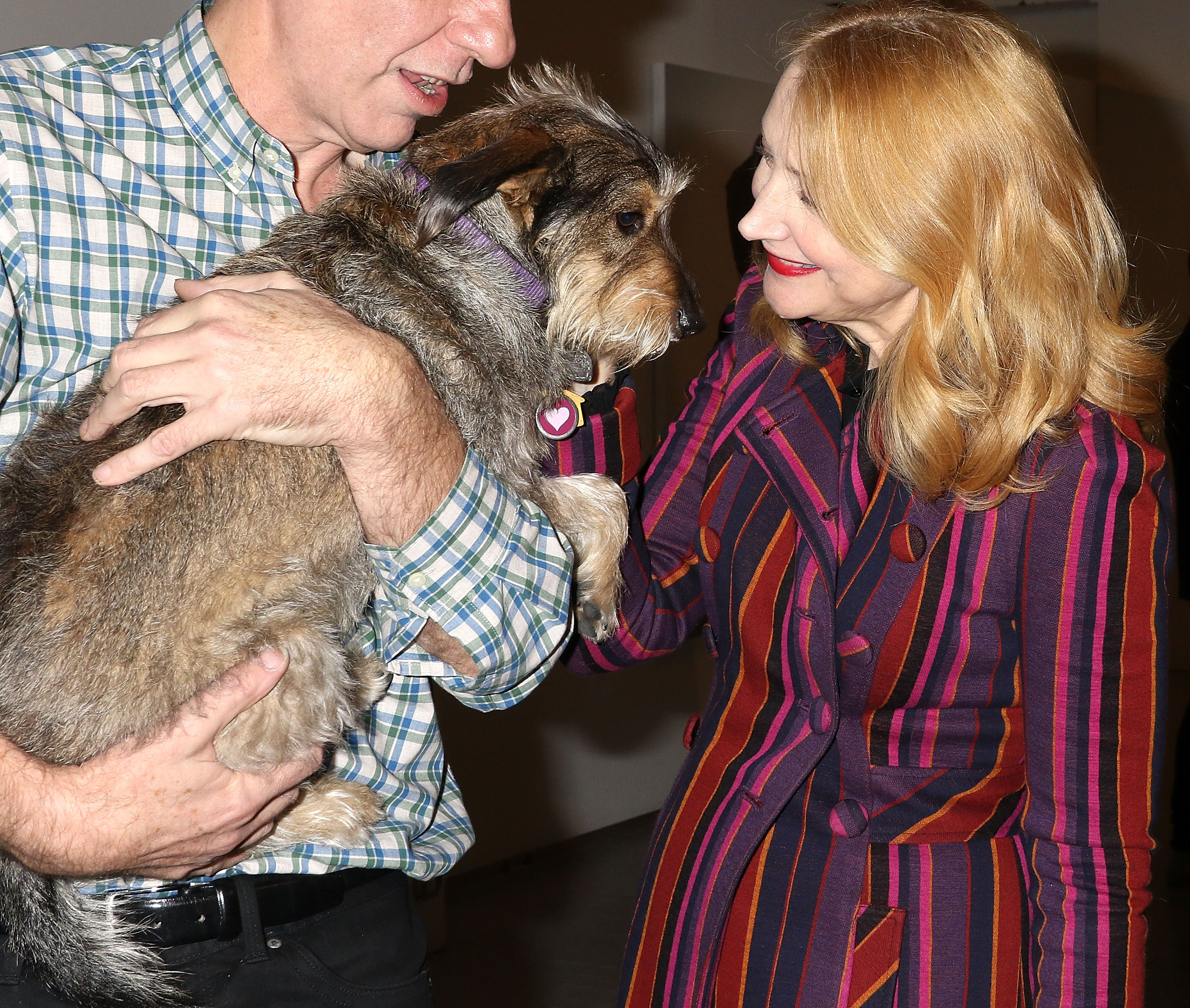 Patricia Clarkson and Davey the Dog attend the book release party for "Rescue Me!" at Aperture Gallery, on October 28, 2016, in New York City. | Source: Getty Images