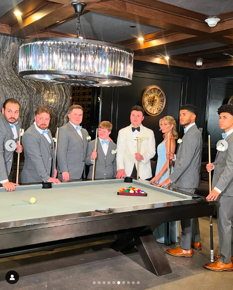 Blake O'Donnell posing for a picture with his best woman and groomsmen, posted on August 18, 2024 | Source: Instagram/teresa.g_25 and theblakeodonnell