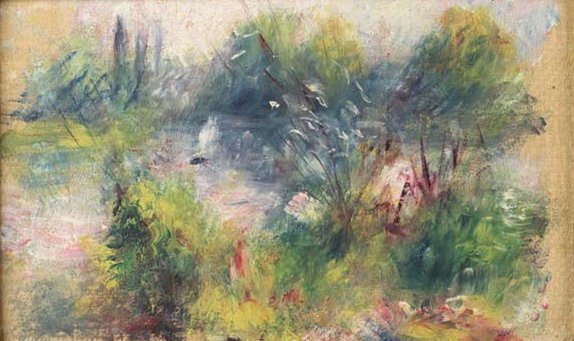 Photo of Pierre-Auguste Renoir's 'Paysage Bords de Seine.' | Source: Wikimedia Commons/Public Domain