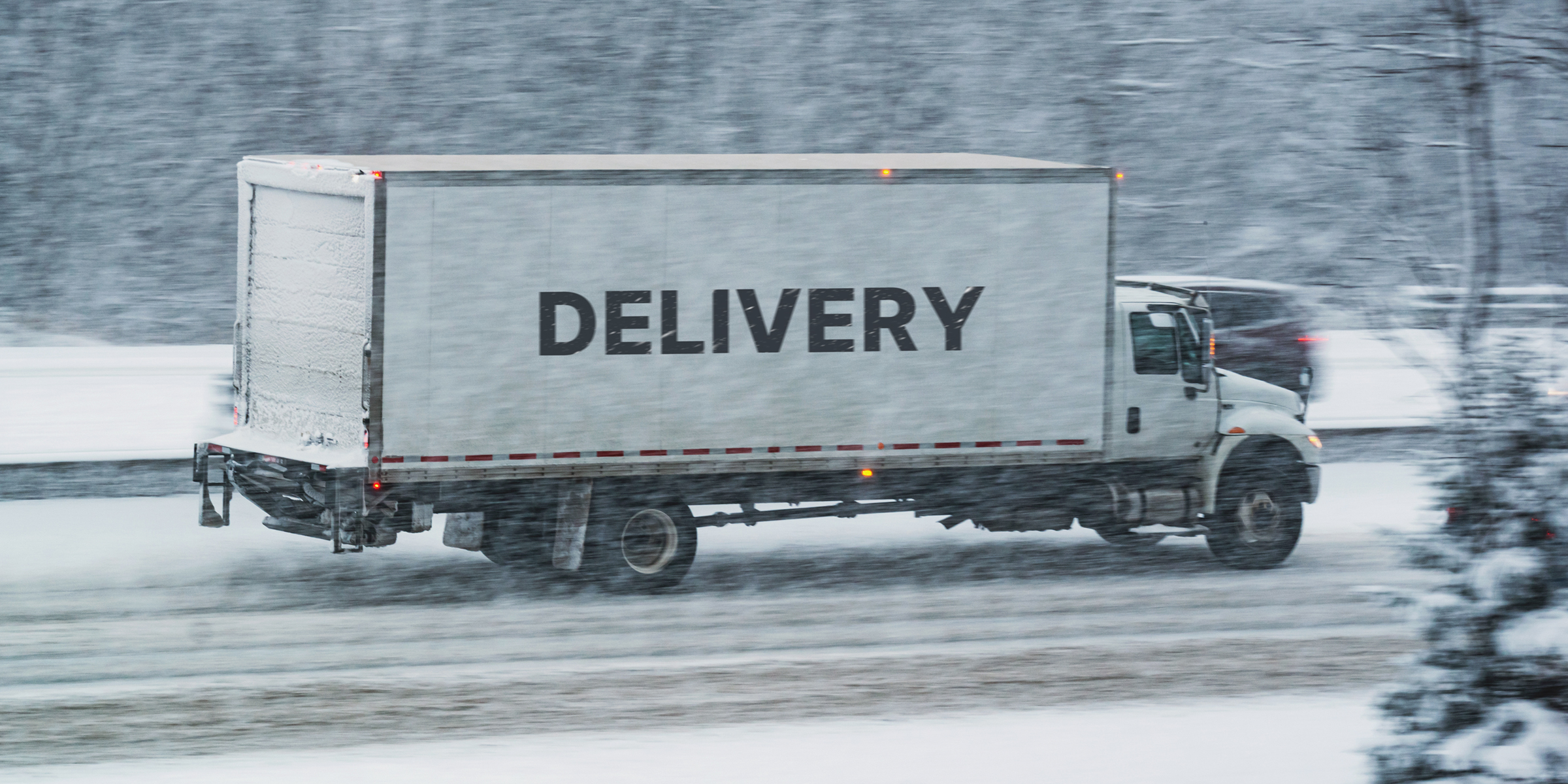 Delivery on a snowy road | Source: Shutterstock