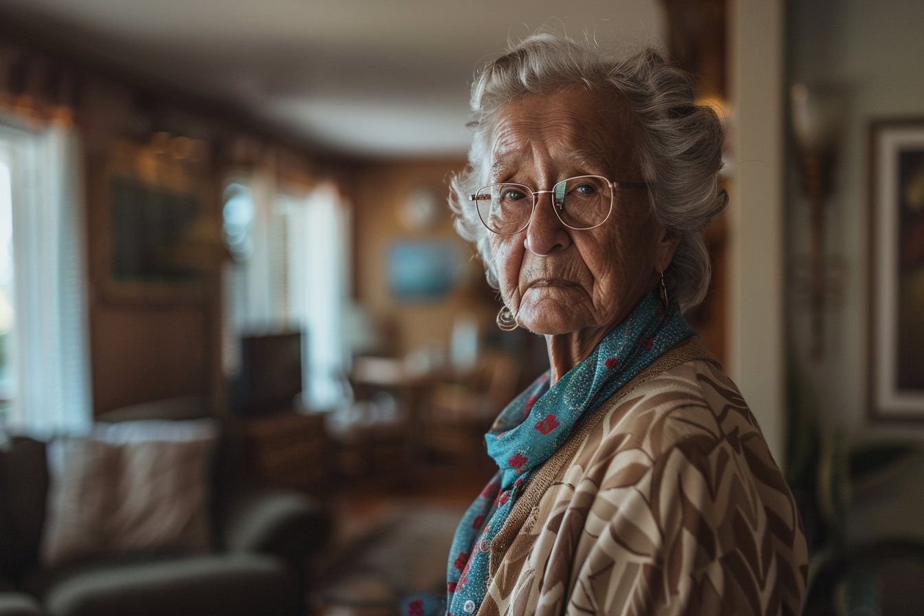 An older woman standing in a house | Source: Midjourney