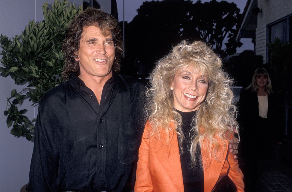 Actor Michael Landon and wife Cindy Landon attend the La Scala Restaurant Grand Opening Celebration on June 2, 1989 at La Scala Restaurant in Malibu California. | Photo: Getty Images