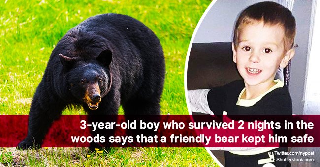 3-year-old boy who survived 2 nights in the woods says that a friendly bear kept him safe
