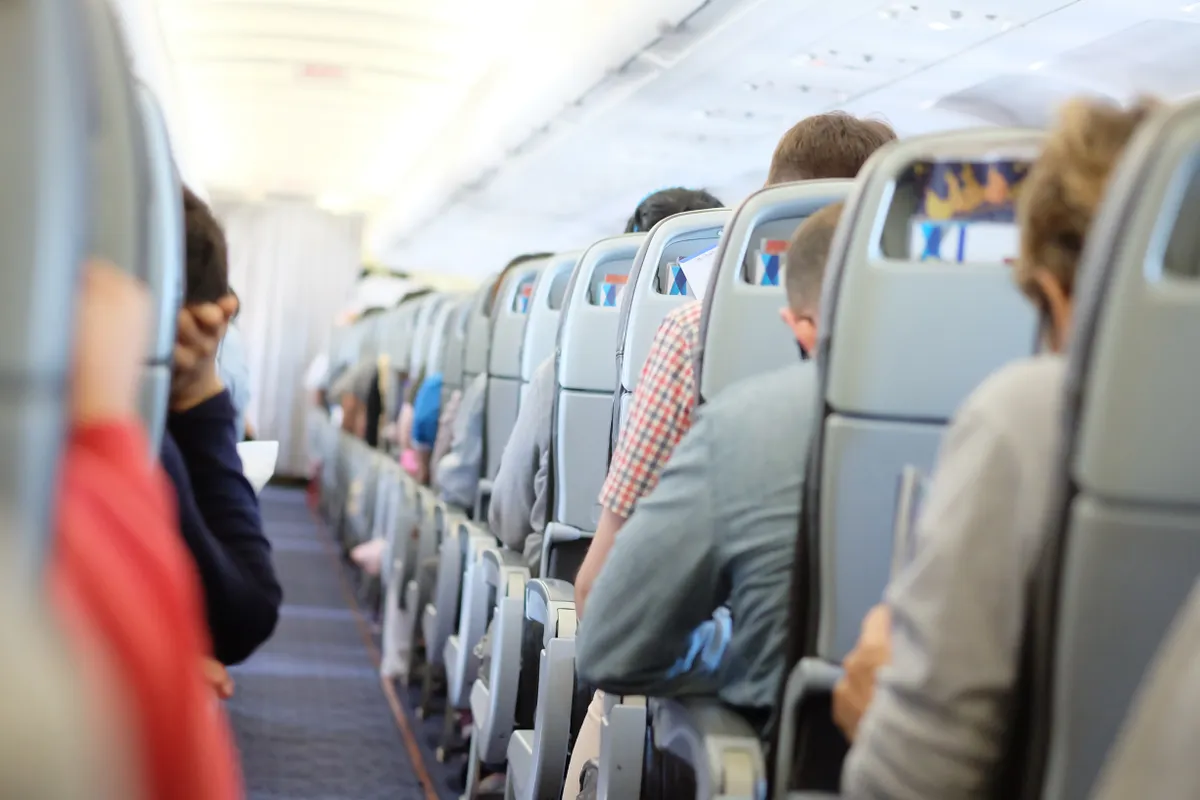 The passengers on a plane | Source: Shutterstock