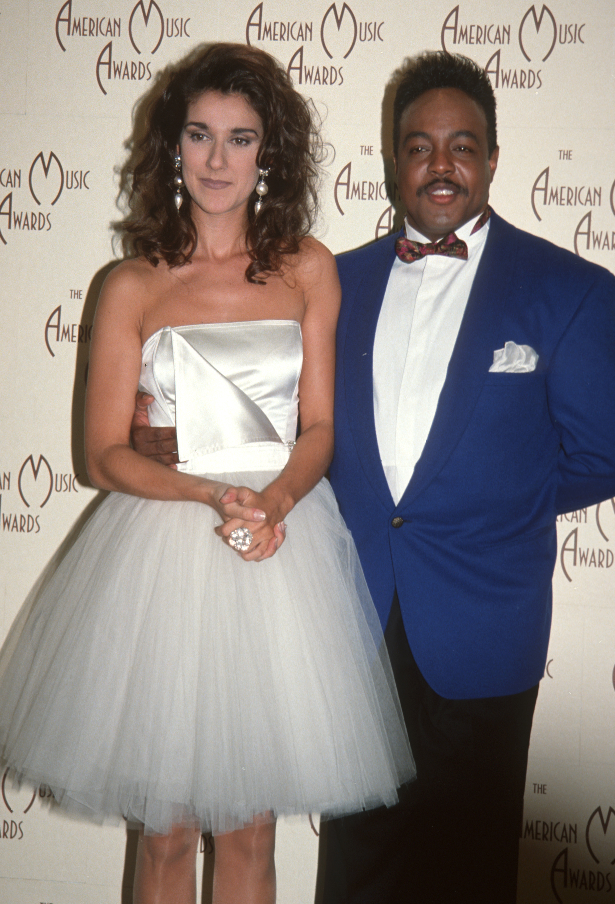 Celine Dion and Peabo Bryson during 19th Annual American Music Awards on January 27, 1992 | Source: Getty Images