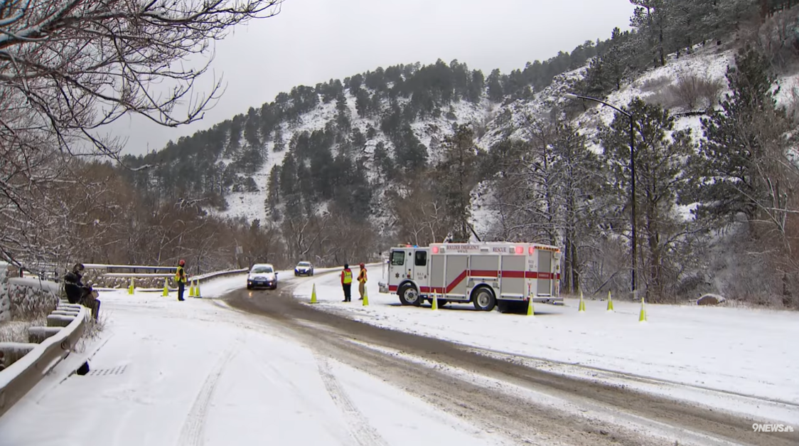 Search crews and emergency responders gather along Boulder Canyon Drive during efforts to locate Megan Trussell, posted on May 28, 2025 | Source: YouTube/9news