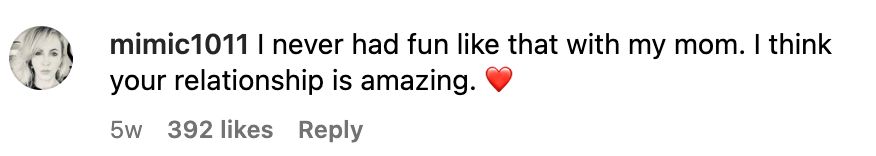 A comment left on Coco's video of her and her daughter swimming in 2023 | Source: instagram.com/coco/