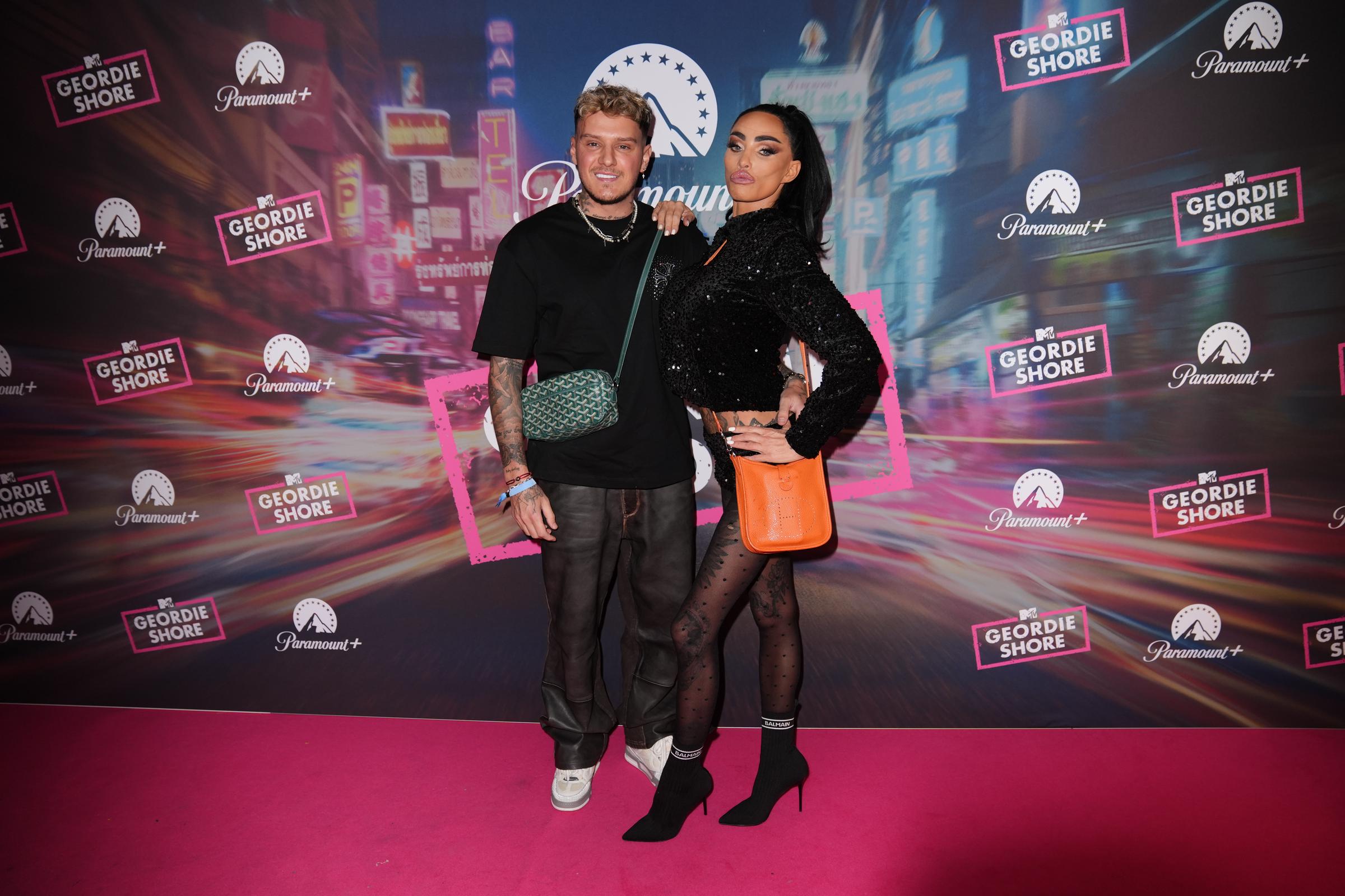 JJ Slater and Katie Price at a launch party for "Geordie Shore" on January 7, 2025, London, England. | Source: Getty Images