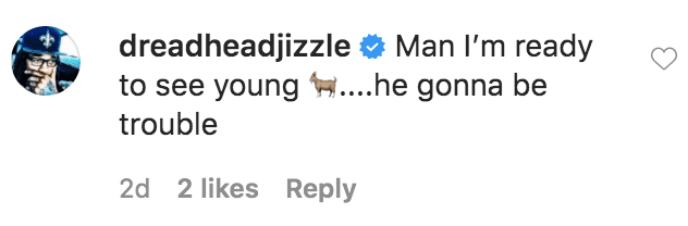 A fan commented on a photo of Rakeem Christmas playing with his son in an inflatable pool | Source: Instagram.com/rakeemchristmas