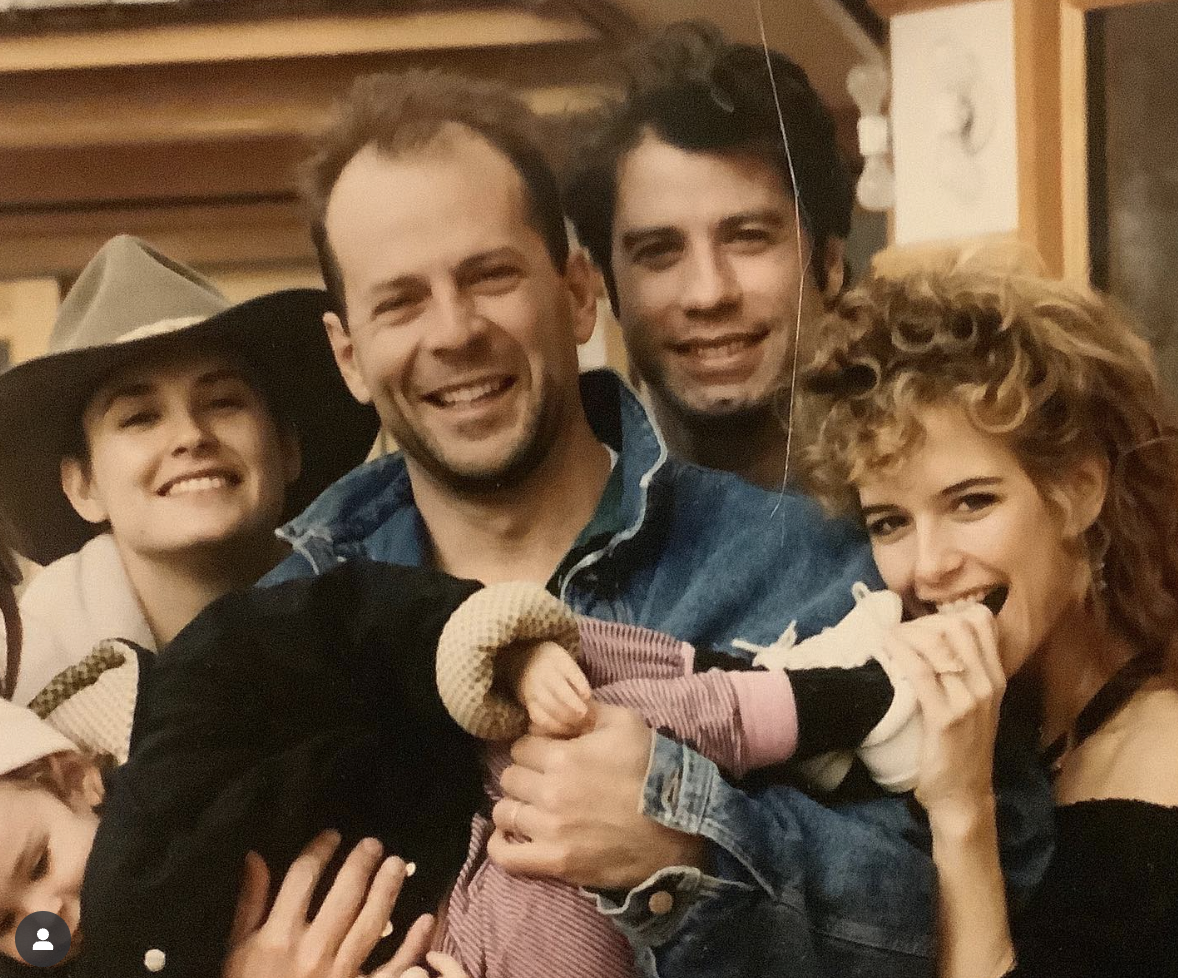 Demi Moore, Bruce Willis, John Travolta, and Kelly Preston from a post dated July 14, 2020. | Source: Instagram/demimoore