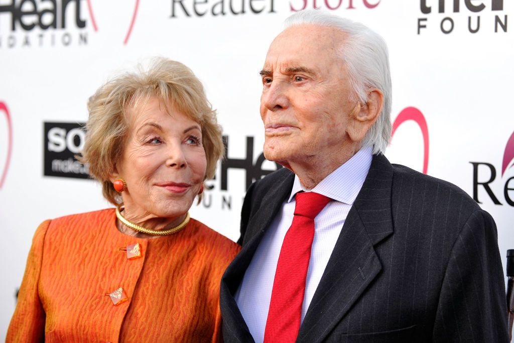 Anne Douglas and Kirk Douglas at the Heart Foundation Gala - Arrivals at the Hollywood Palladium on May 10, 2012 | Photo: Getty Images