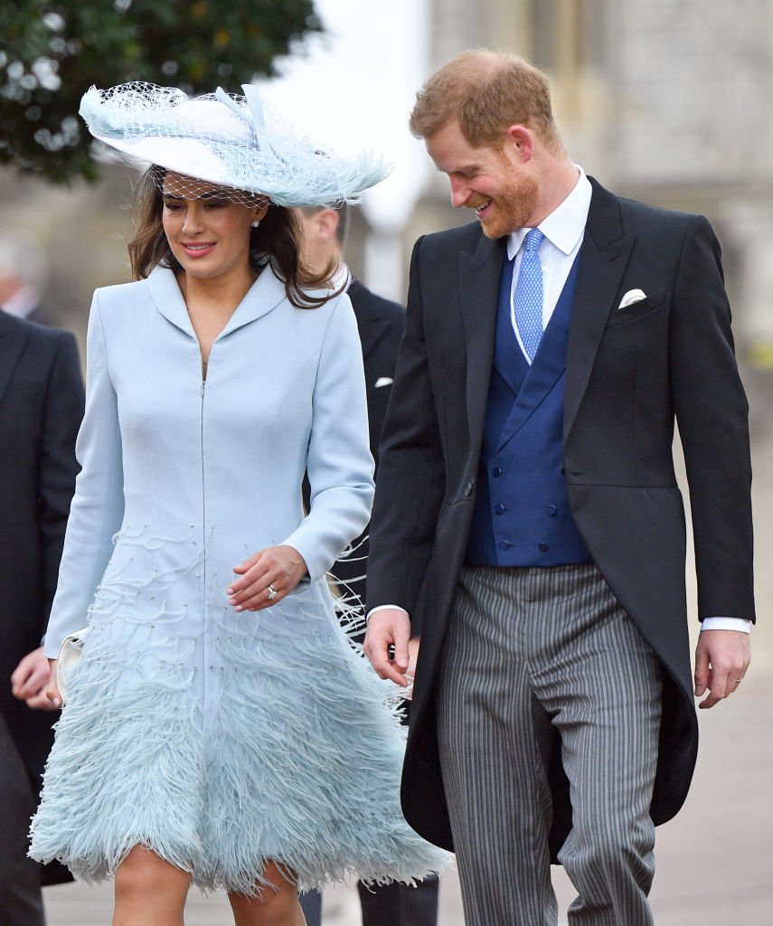 Lady Frederick Windsor and Prince Harry, Duke of Sussex attend the wedding of Lady Gabriella Windsor and Thomas Kingston at St George's Chapel on May 18, 2019 | Photo: Getty Images