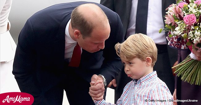  Prince George is a mini copy of Prince William from 33 years ago