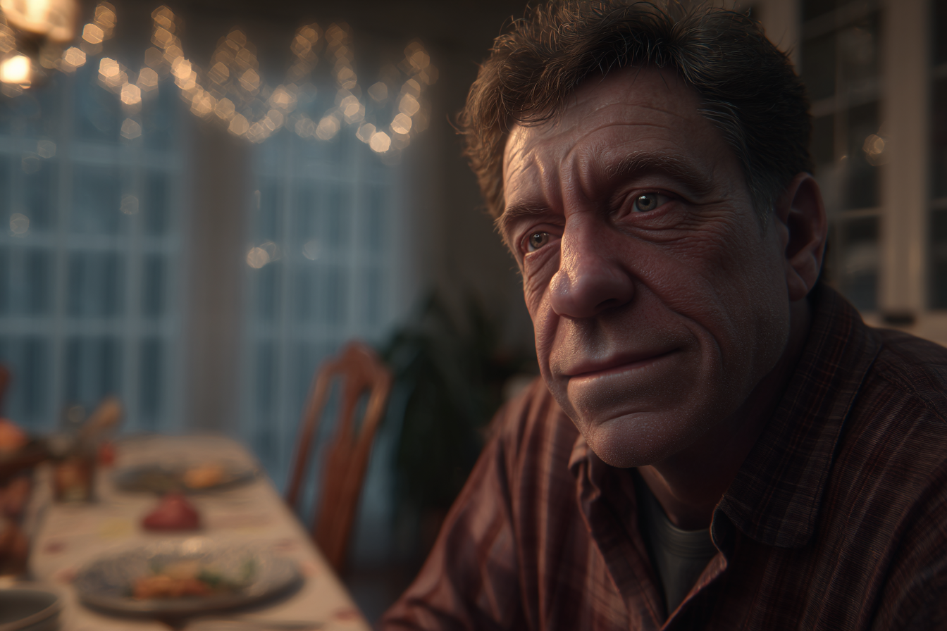 A man sitting at the table | Source: Midjourney