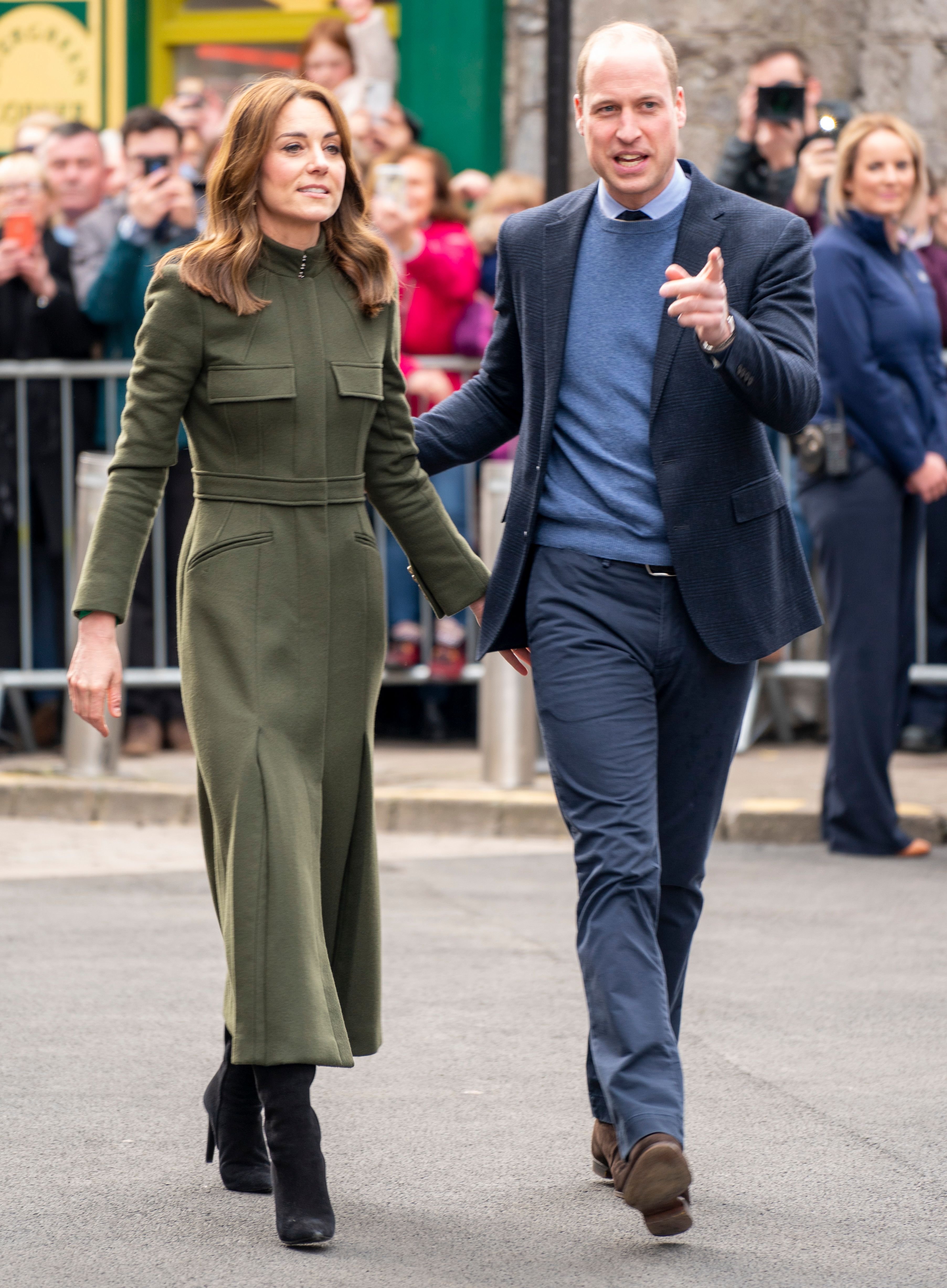 Prince William and Kate Middleton at King Street during day three of their visit to Ireland on March 5, 2020 in Galway, Ireland. | Source: Getty Images