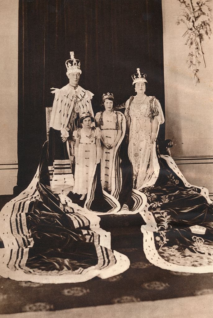 King George VI, the Queen Mother, and their daughters Princess Elizabeth and Princess Margaret. I Image: Getty Images.