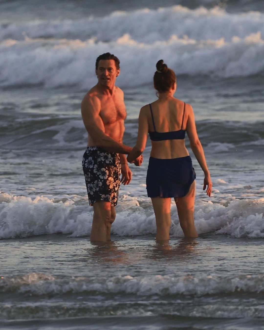 Hugh Jackman and Sutton Foster are pictured on a Costa Rican beach, dated January 5, 2026 | Source: Instagram/pagesix
