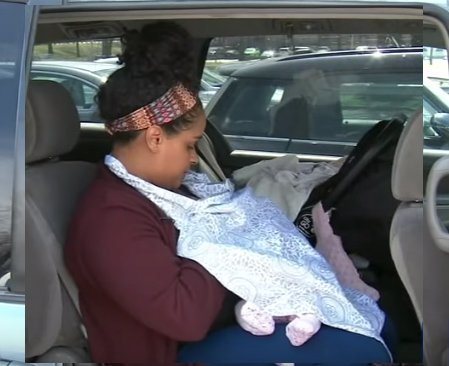 Guillermina Rodriguez breastfeeding her baby/ Source: YouTube/ Eyewitness News ABC7NY