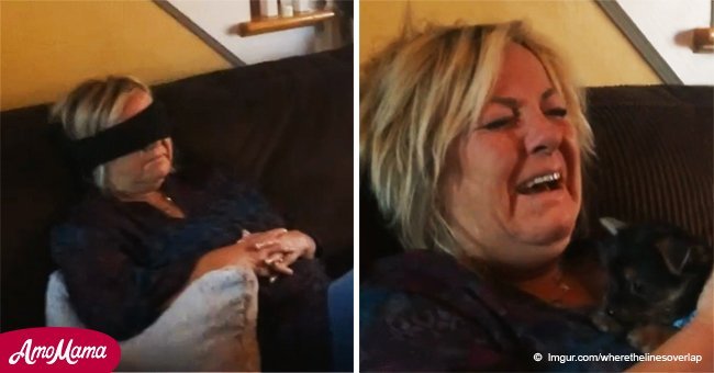 Terminally ill mom's emotional reaction when daughter surprises her with a puppy