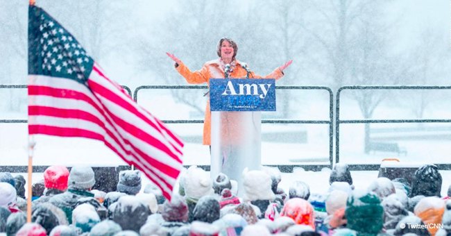 Trump mocks Klobuchar’s entry for 2020, but she claps back with a blizzard joke about his hair