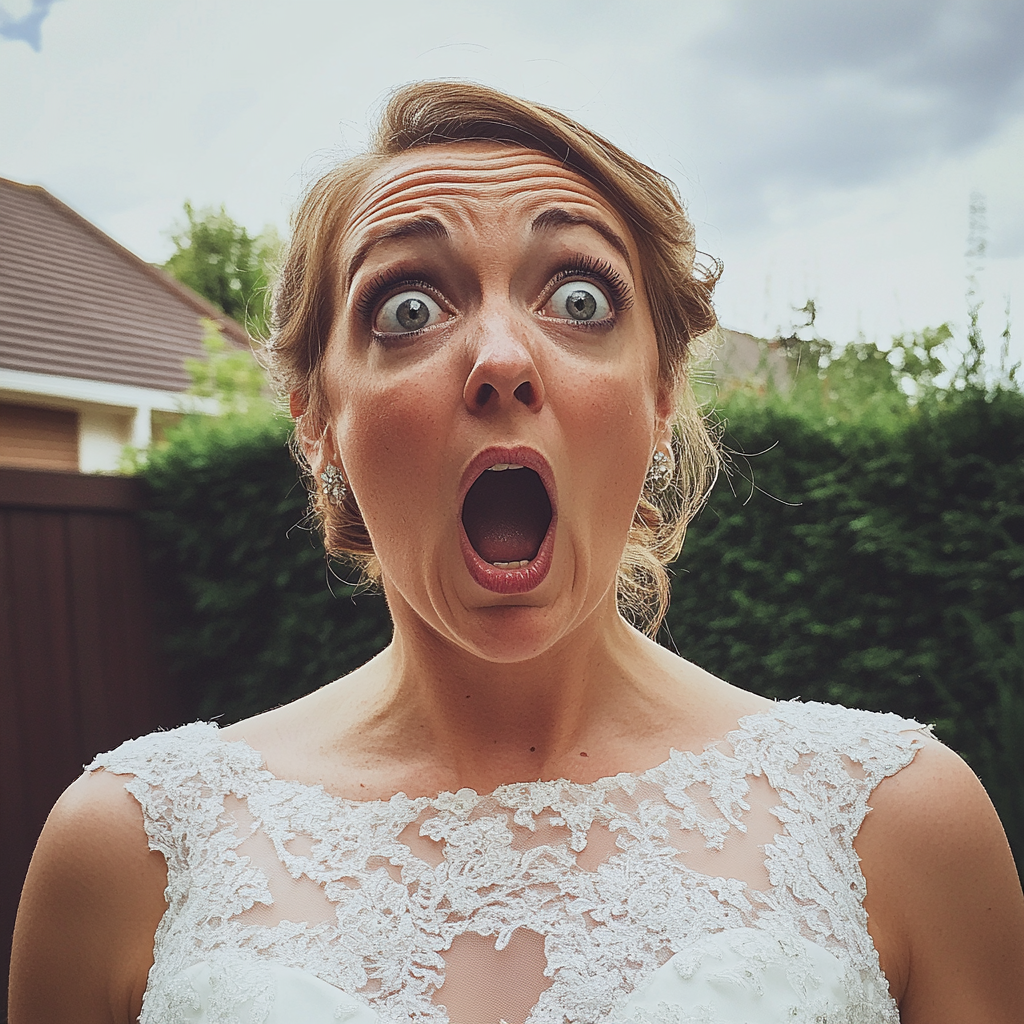 A shocked bride | Source: Midjourney