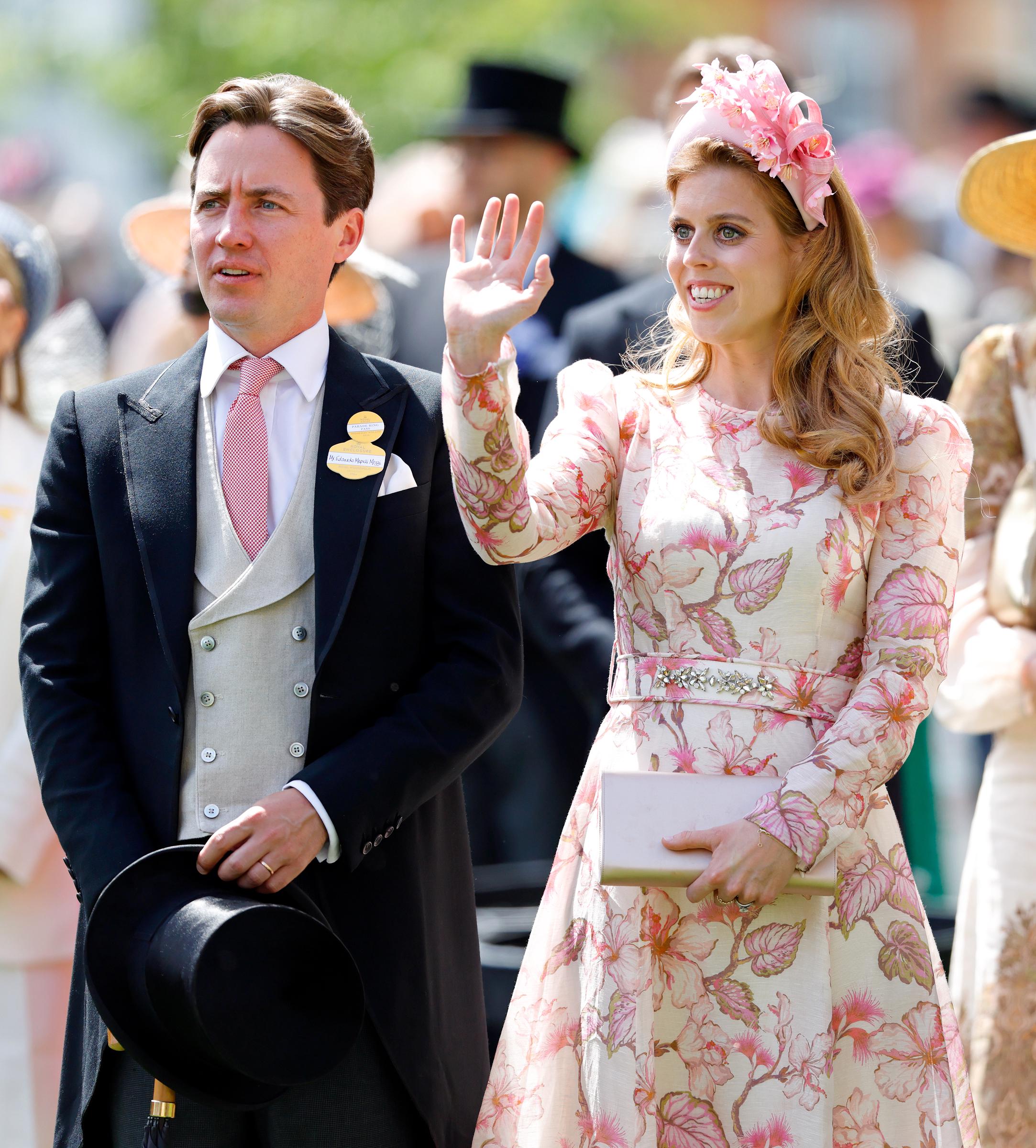 Edoardo Mapelli Mozzi and Princess Beatrice attend day two of Royal Ascot 2024 at Ascot Racecourse on 19 June 2024 in Ascot, England. | Source: Getty Images