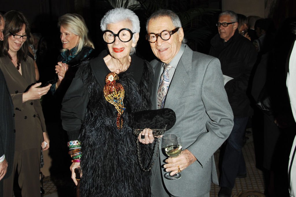 Iris Apfel and Carl Apfel attend LIGHTHOUSE INTERNATIONAL "A Posh Affair" Honoring Carolina Herrera & Michael Bruno at The Oak Room at the Plaza Hotel on May 11, 2010. | Photo: Getty Images