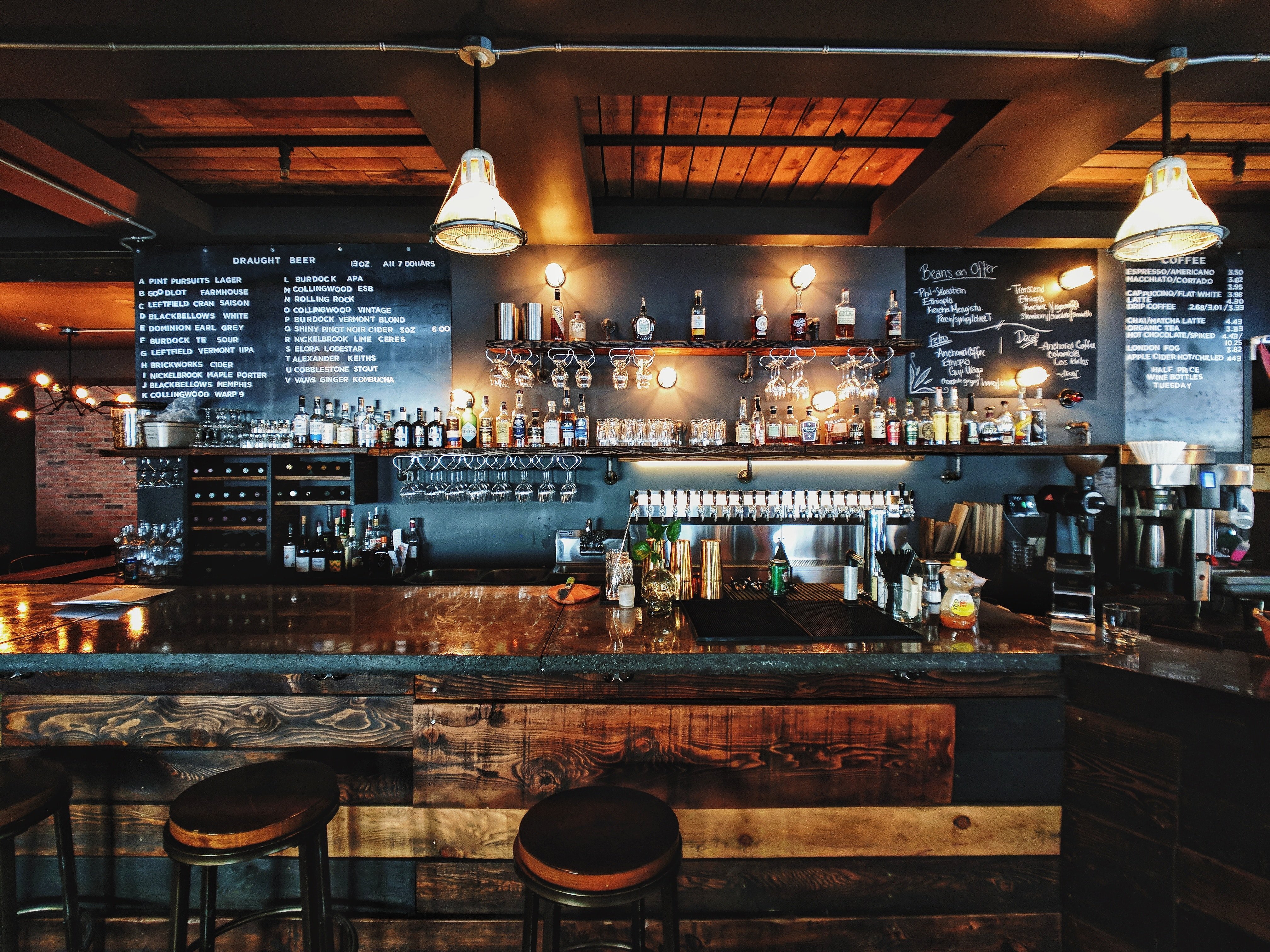 A wooden themed bar | Source: Unsplash.com