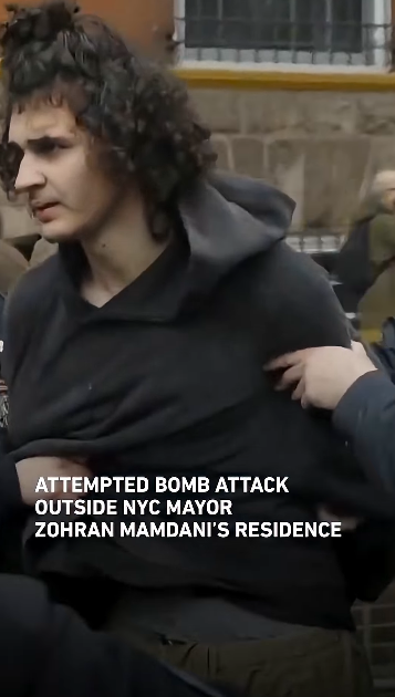 One of the suspects being apprehended by police officers following the violent bomb attempt, posted on March 9, 2026. | Source: YouTube/Middle East Eye