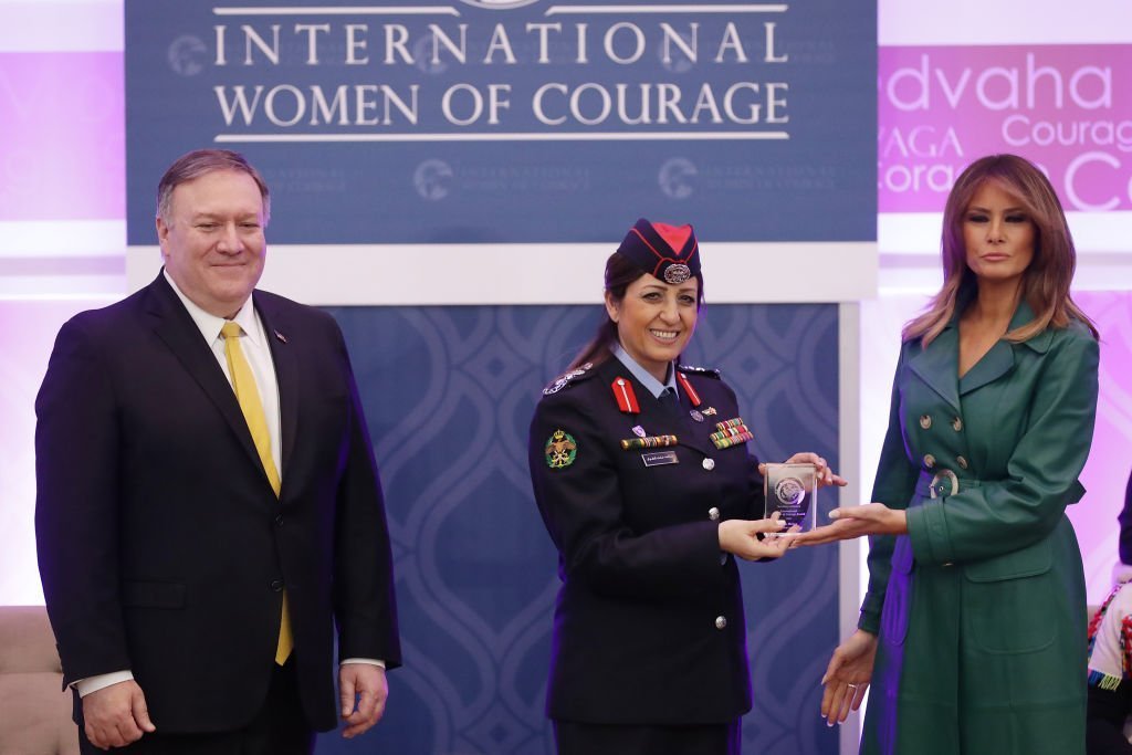 Mike Pompeo and Melania Trump at the 2019 International Women of Courage celebration in Washington, D.C. | Photo: Getty Images