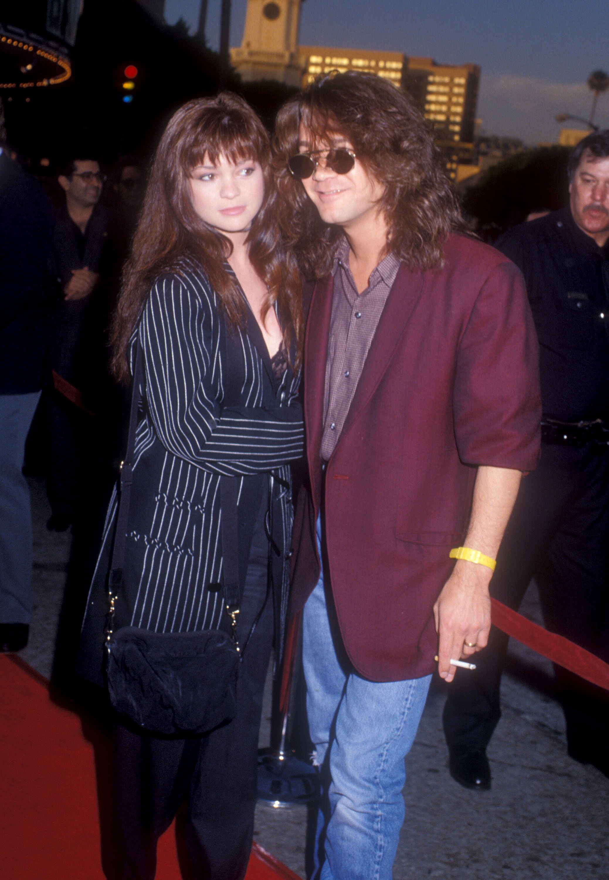 Valerie Bertinelli and Eddie Van Halen during the 