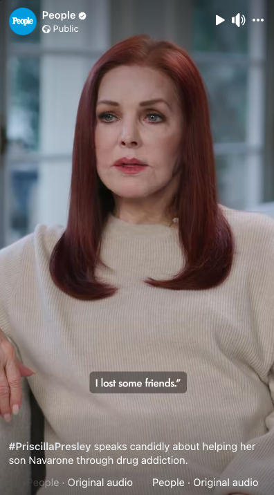 Lisa Marie Presley speaking about her son's addiction struggles and how she helped him, posted on September 18, 2025. | Source: Facebook/People