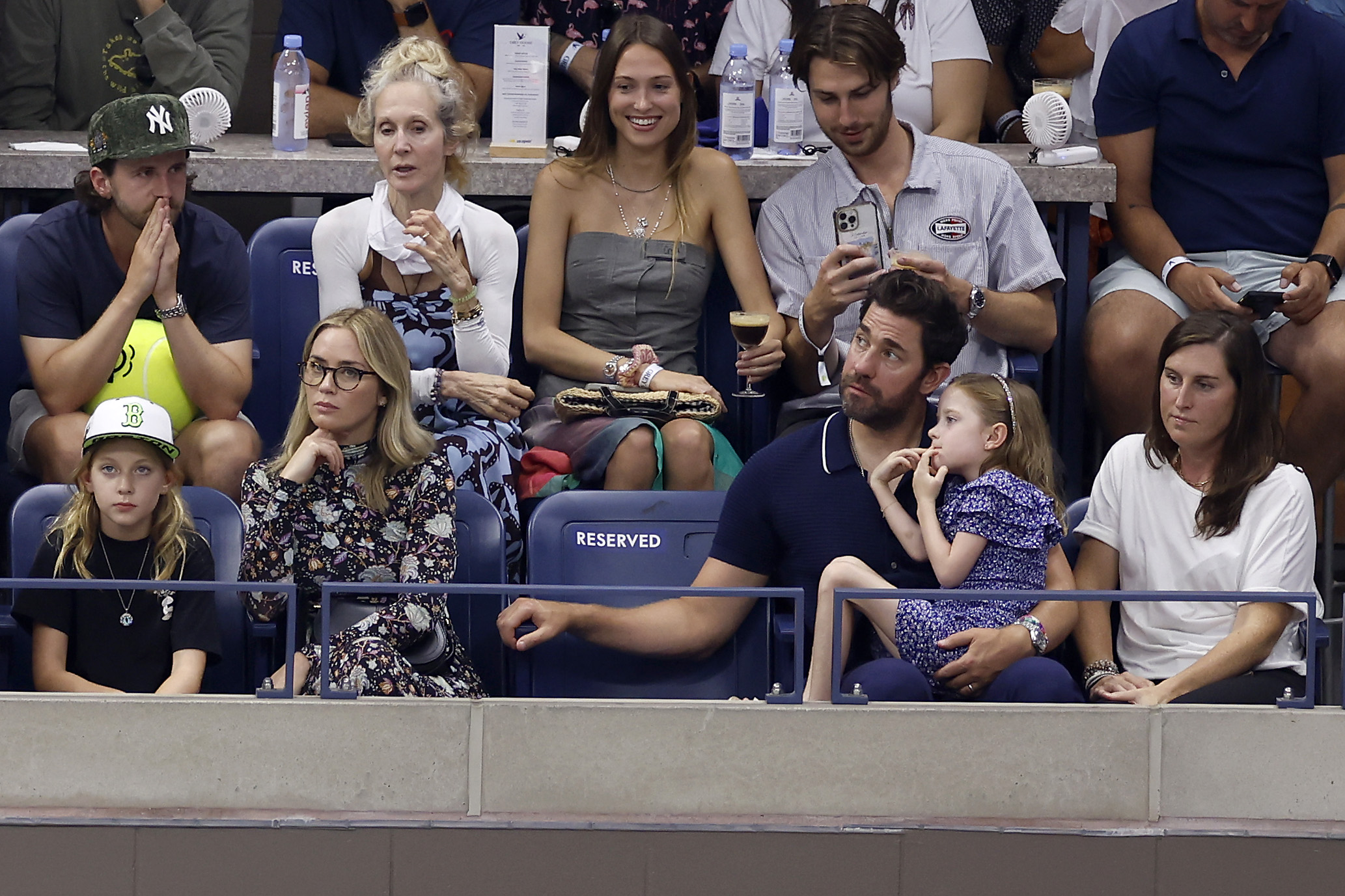 Emily Blunt and John Krasinski with their daughters Hazel and Violet Krasinski. | Source: Getty Images