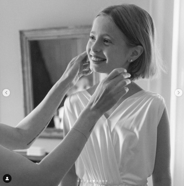 Marlowe Martino on her mom's wedding day, posted on July 2, 2024 | Source: Instagram/thehappilyeva