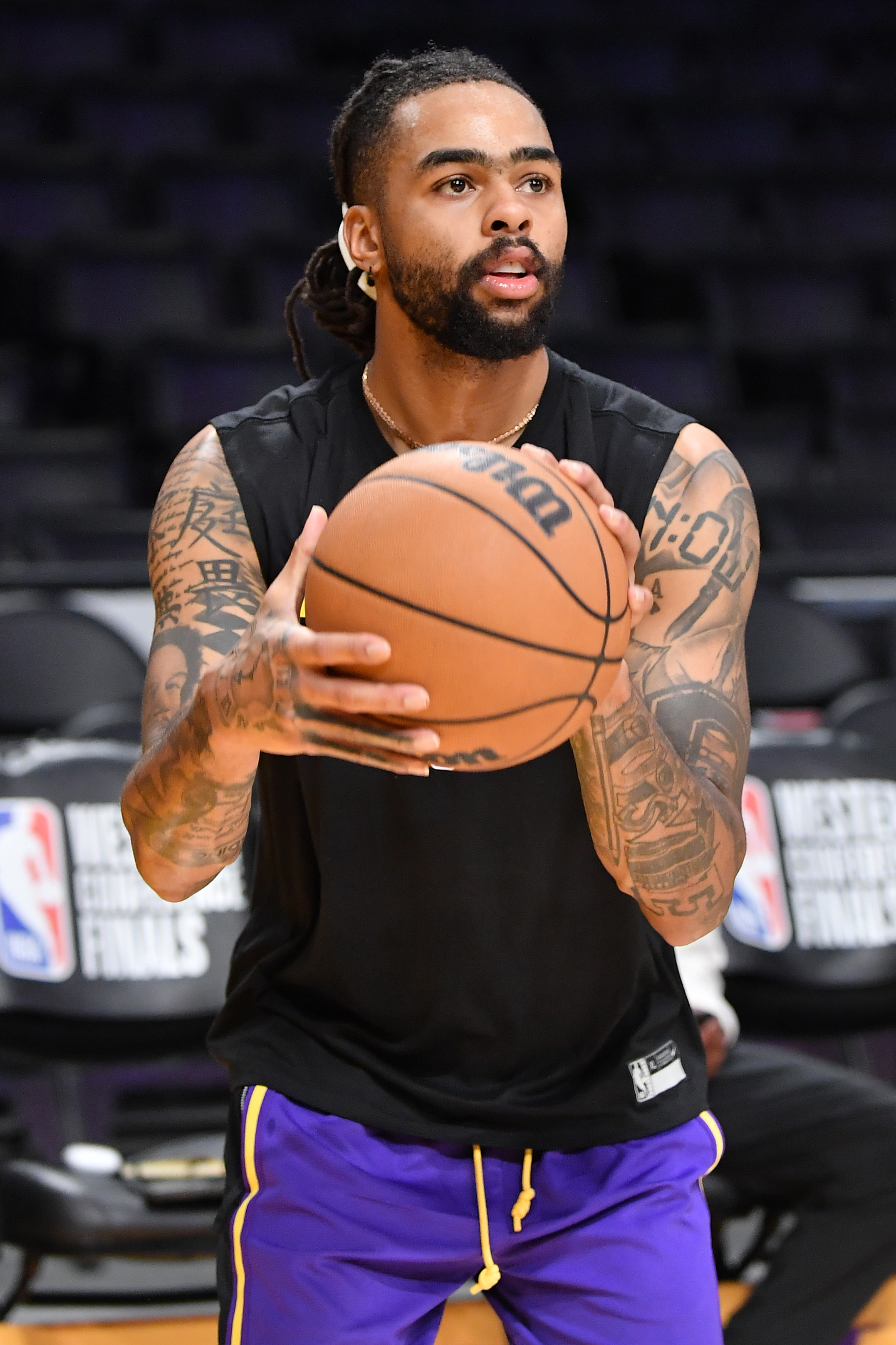 D'Angelo Russell at Crypto.com Arena on May 22, 2023, in Los Angeles, California. | Source: Getty Images