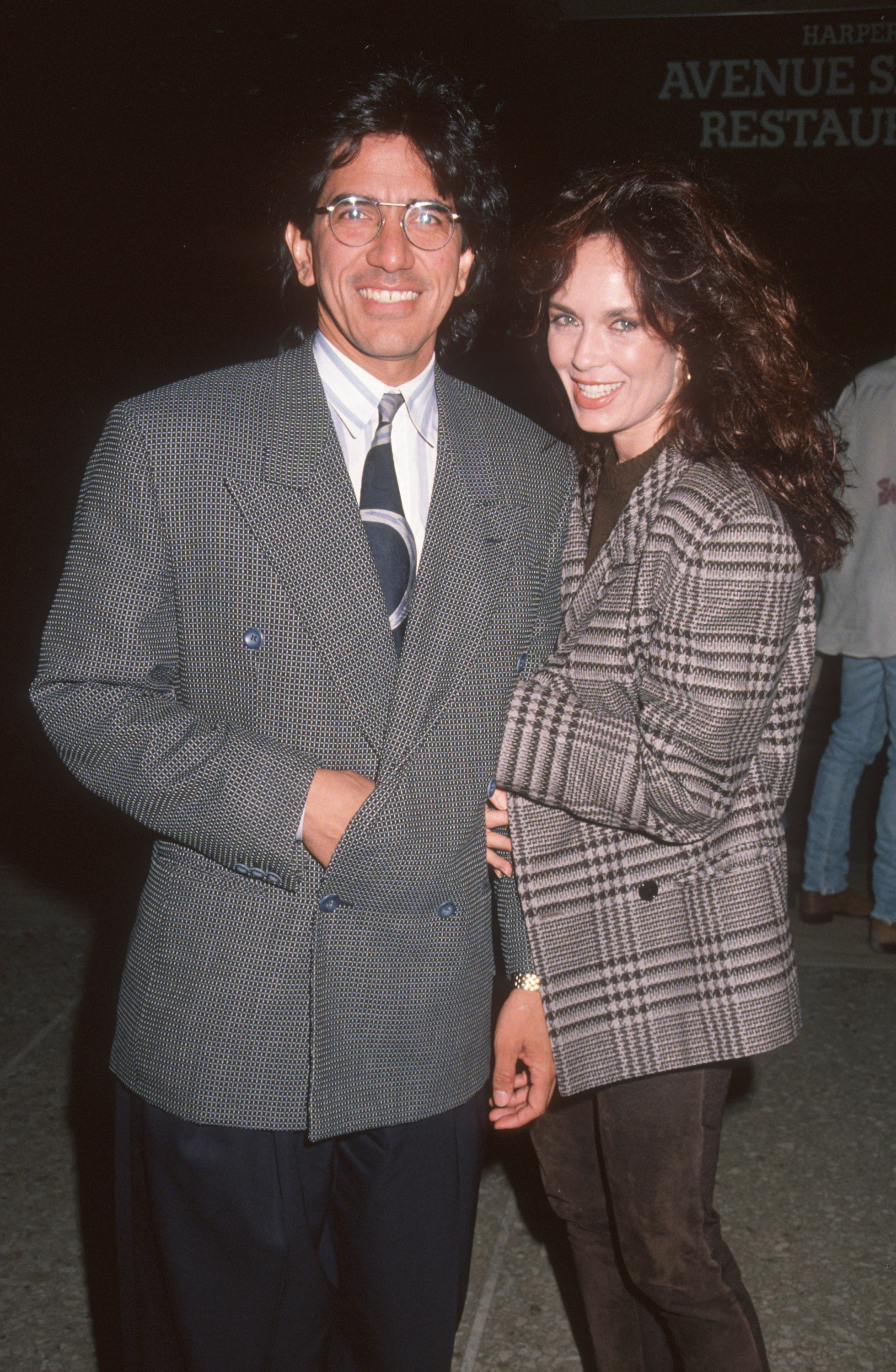 Catherine Bach and husband Peter Lopez during "Dances With Wolves" Los Angeles Premiere at Cineplex Odeon Cinema in Los Angeles, California. | Source: Getty Images