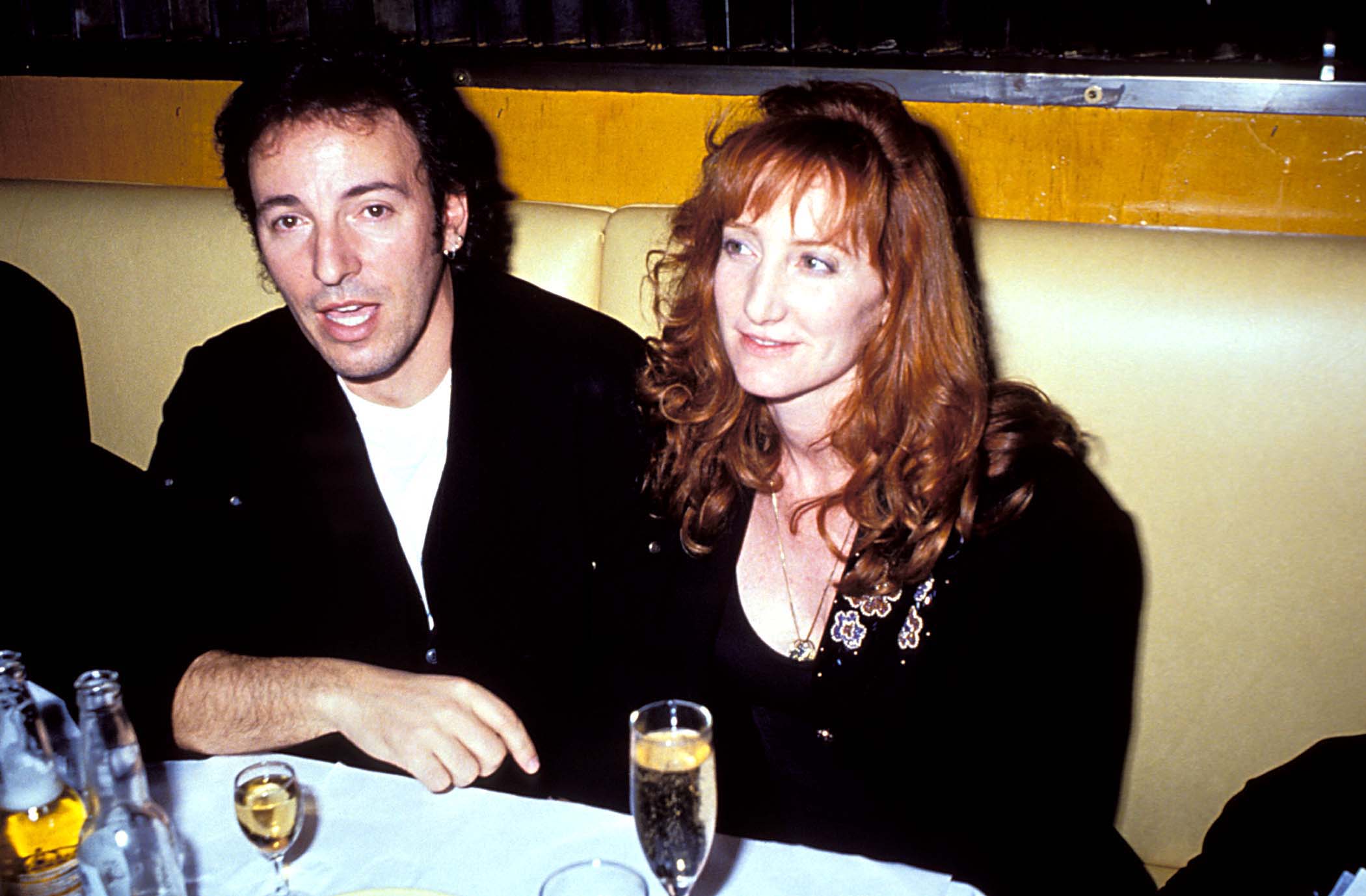 Bruce Springsteen and Patti Scialfa at a post-concert party, circa 1991. | Source: Getty Images