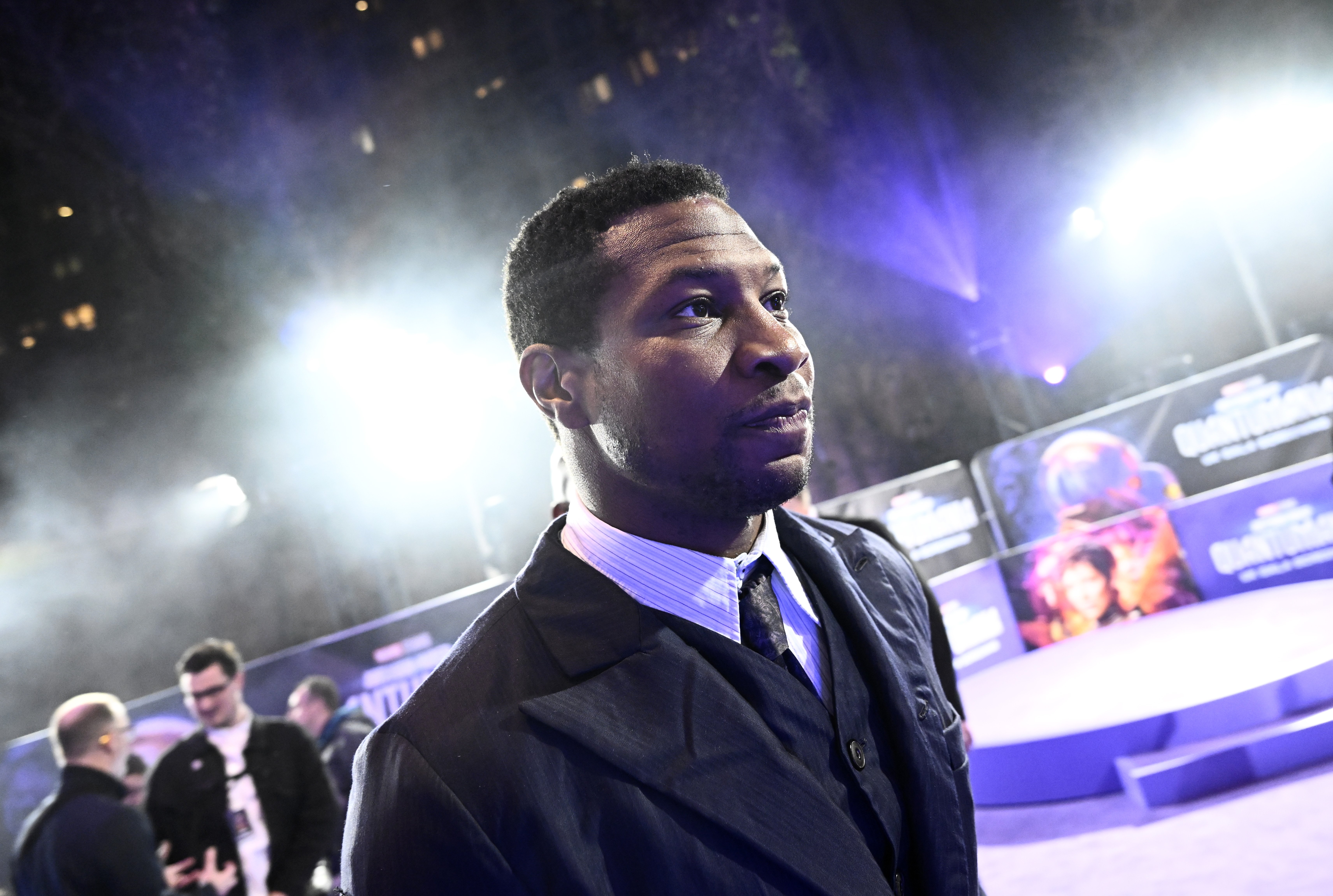 Jonathan Majors at the UK Gala Screening of "Ant-Man and the Wasp: Quantumania," at BFI IMAX Waterloo in London, England, on February 16, 2023. | Source: Getty Images