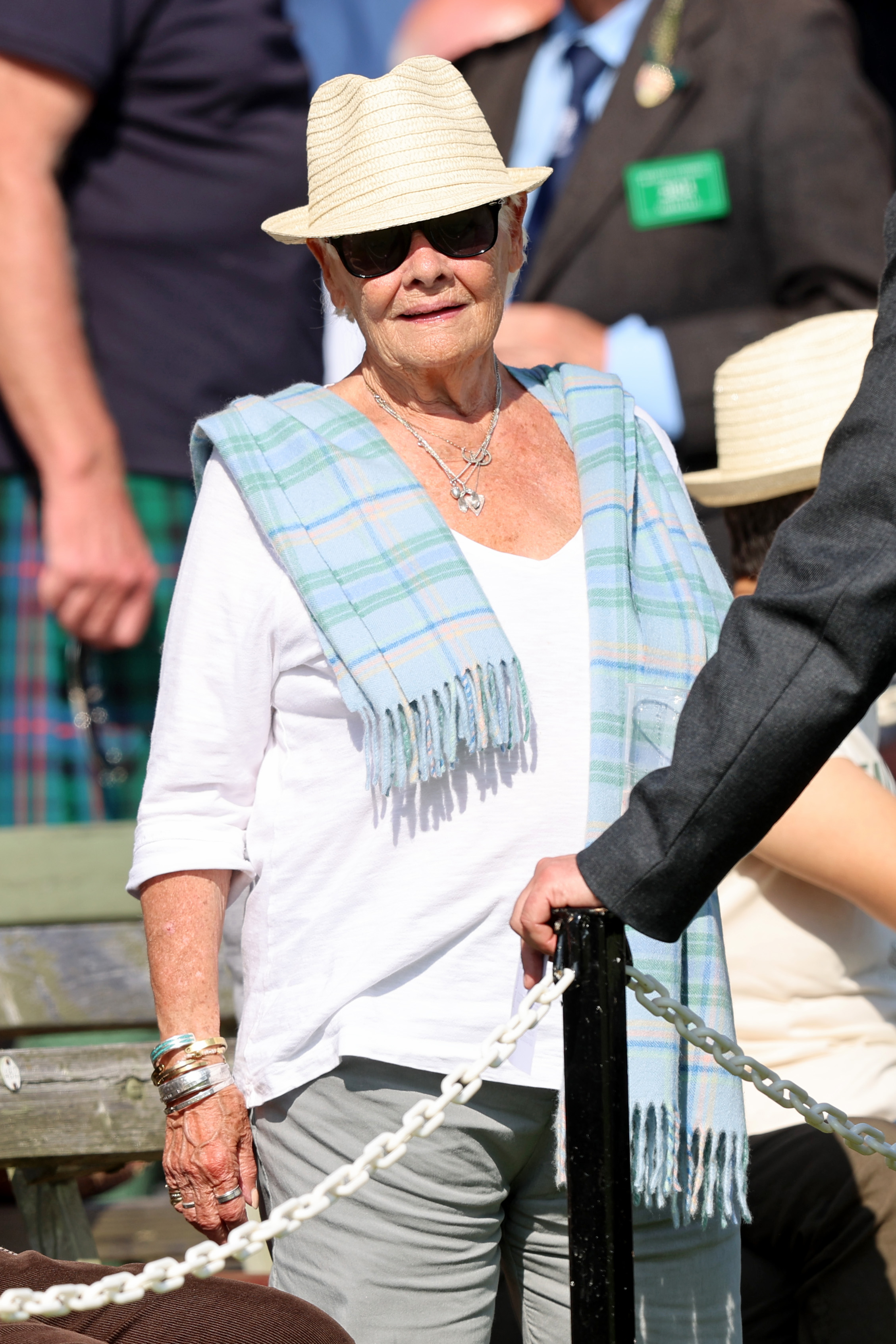 Dame Judi Dench at The Braemar Gathering on September 7, 2024, in Braemar, Scotland | Source: Getty Images