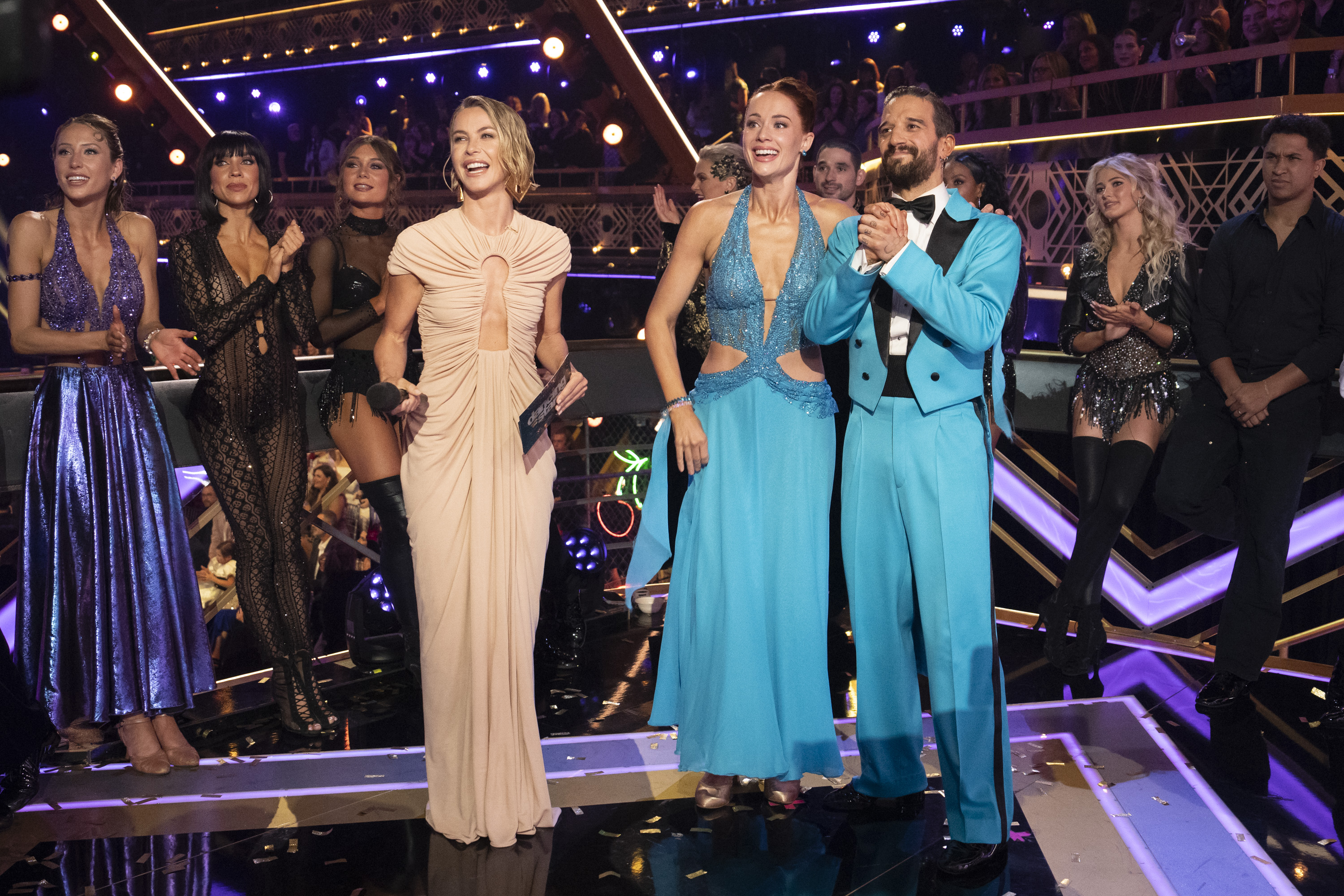 The "Dancing with the Stars" semifinalists stand onstage on November 18, 2025 | Source: Getty Images