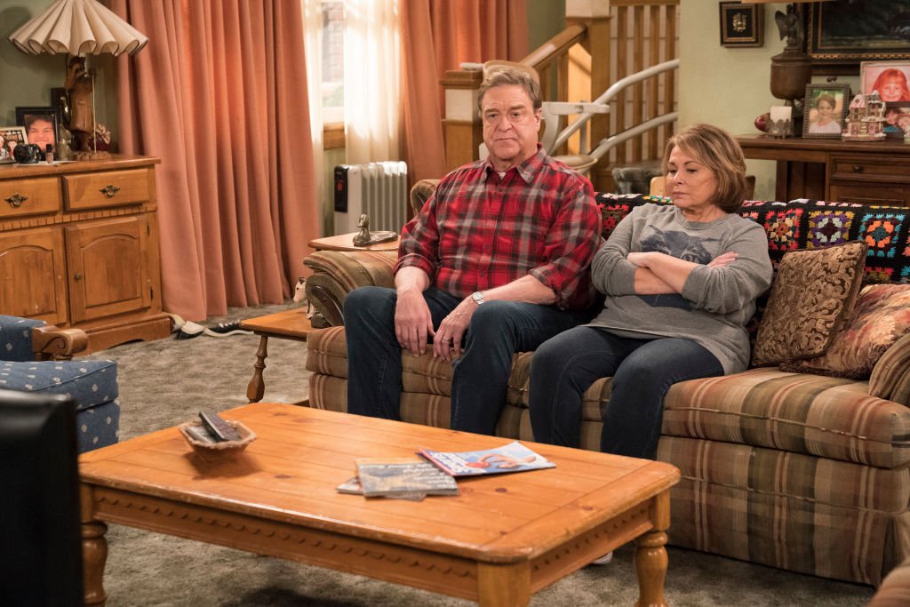 John Goodman and Roseanne Barr in an episode of the revival of "Roseanne," in 2018. | Source: Getty Images