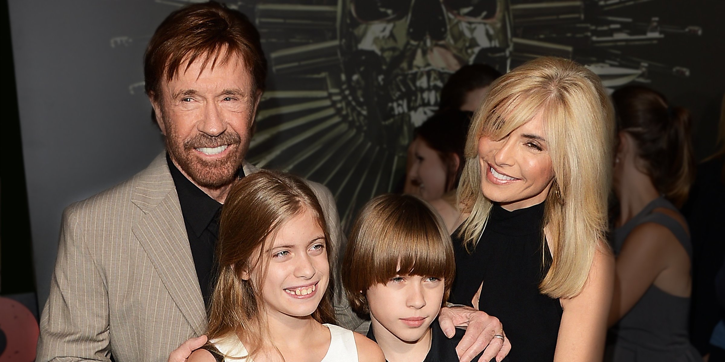 Chuck Norris with his wife  Gena O'Kelley and their twins  Danilee and Dakota . | Source: Getty Images